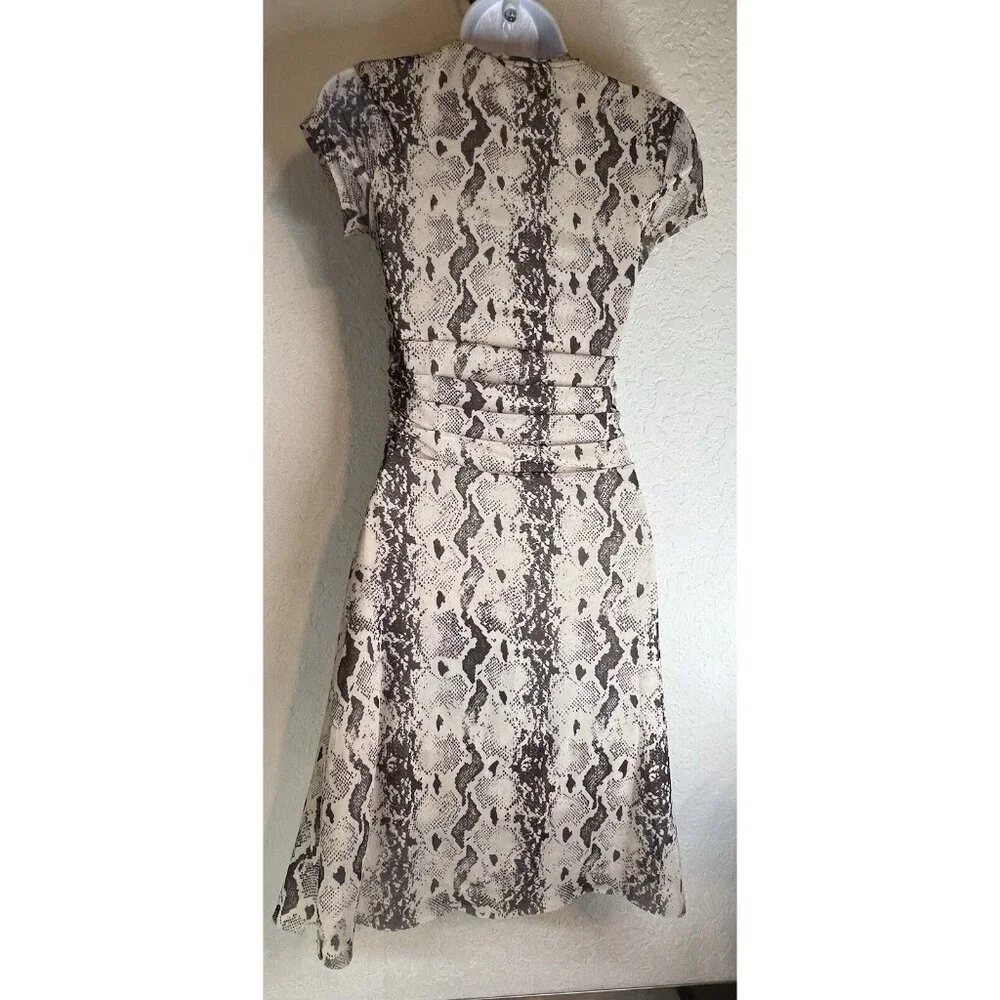Stockholm Atelier & Other Stories Snake print sheer mesh dress sz US 2 - Picture 7 of 12